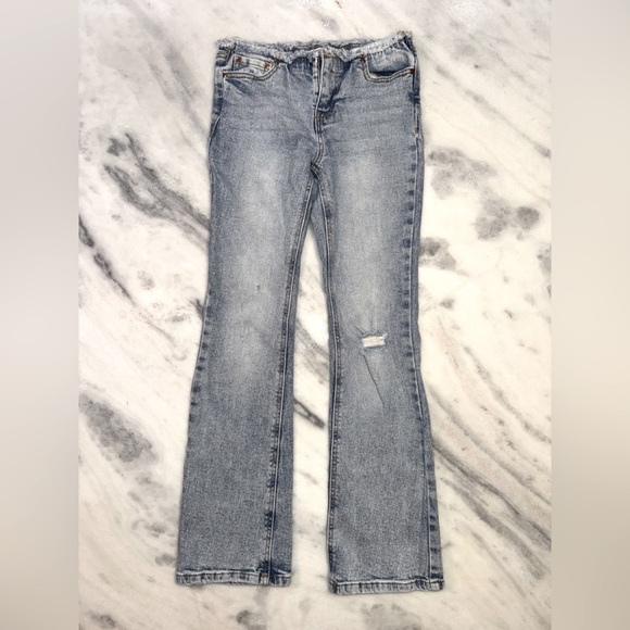 RSQ Girls Low rise flare Jeans Size 10 Light Wash. - Picture 1 of 3